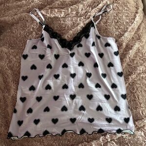 Heart printed tank top